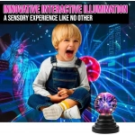 Διακοσμητικό Φωτιστικό RGB Plasma Light LED Μπαταρίας σε Μαύρο Χρώμα 14cm