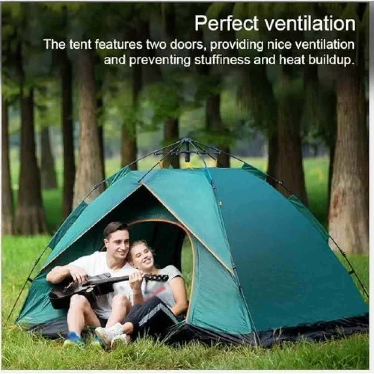 Αυτόματη Σκηνή Camping για 3 Άτομα 200x220x140εκ. Μπλε