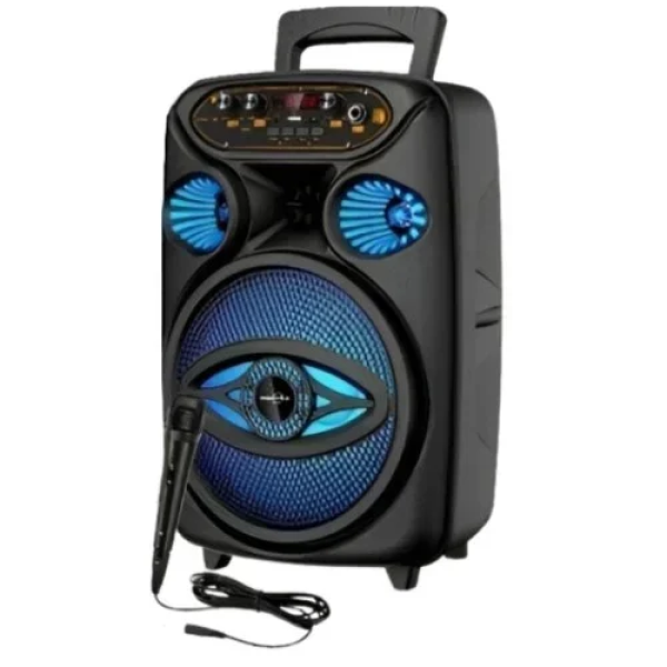 Πολυλειτουργικό Ηχειο Bluetooth Karaoke FM Radio 20W LED GTS-1700