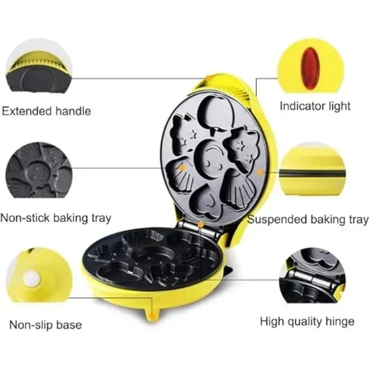 Σούπερ Μίνι Βαφλιέρα για Cartoon Βαφλάκια - Mini Cartoon Waffle Maker