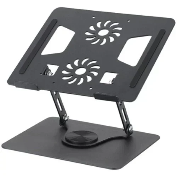 Cooling Pad για Laptop έως 15.6" Περιστροφής 360 Μοιρών με 2 Ανεμιστήρες και Διακόπτη ON/OFF YL-906 Μαύρο