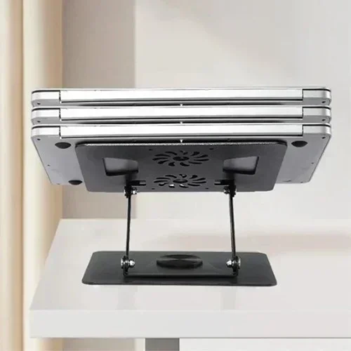 Cooling Pad για Laptop έως 15.6" Περιστροφής 360 Μοιρών με 2 Ανεμιστήρες και Διακόπτη ON/OFF YL-906 Μαύρο