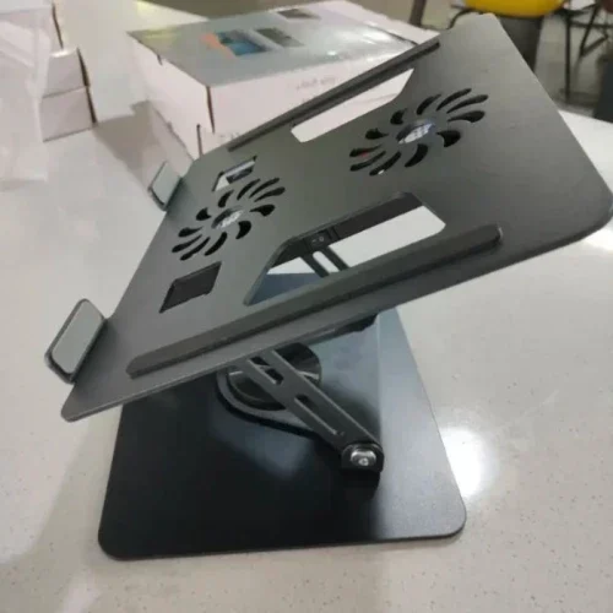 Cooling Pad για Laptop έως 15.6" Περιστροφής 360 Μοιρών με 2 Ανεμιστήρες και Διακόπτη ON/OFF YL-906 Μαύρο