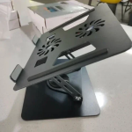 Cooling Pad για Laptop έως 15.6" Περιστροφής 360 Μοιρών με 2 Ανεμιστήρες και Διακόπτη ON/OFF YL-906 Μαύρο