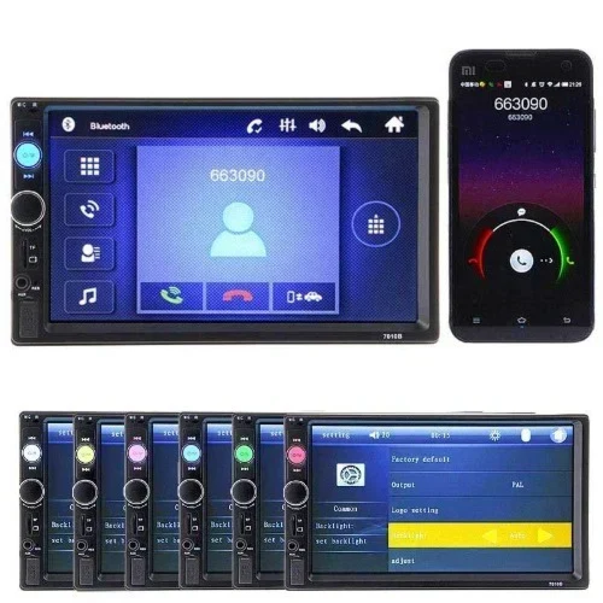 Multimedia Οθόνη Αφής Αυτοκινήτου 7″ 2Din TFT/Bluetooth/MP5/USB/SD/FM/AUX/TV με Τηλεχειριστήριο 7010H