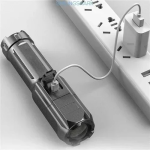 Φακός Επαναφορτιζόμενος USB με εμβέλεια φωτισμού έως 500m