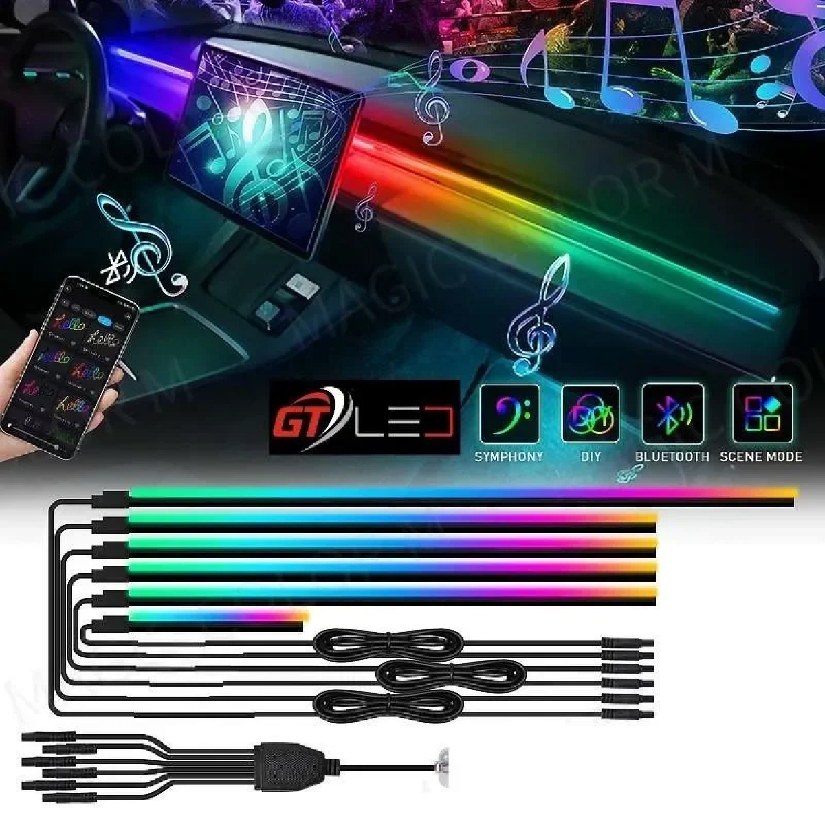 Ambient Car Light Εσωτερικός Φωτισμός Αυτοκινήτου GTAMBI01