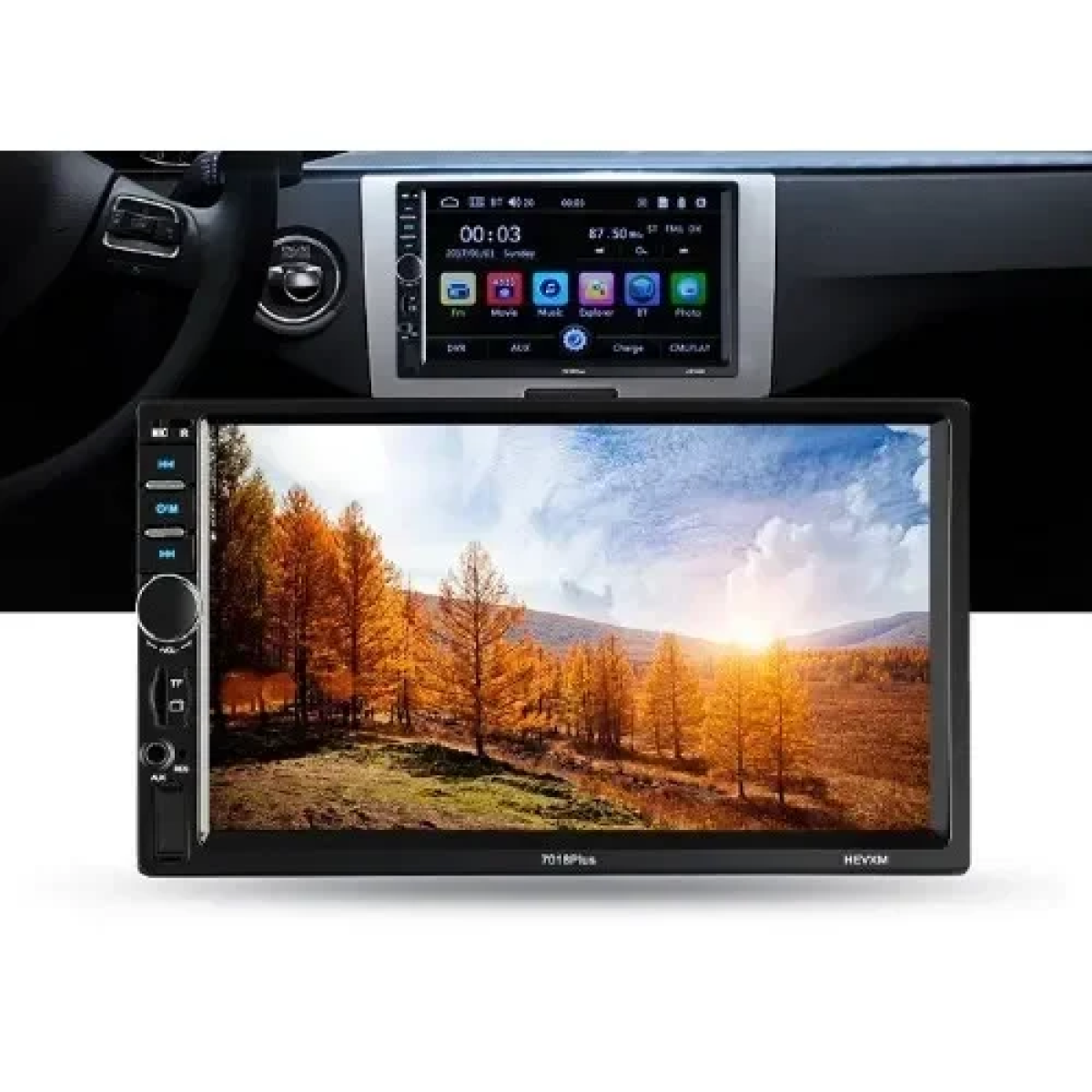 PerVoi Ηχοσύστημα Αυτοκινήτου 2DIN Bluetooth/USB με Οθόνη Αφής 7″ CTC-7018