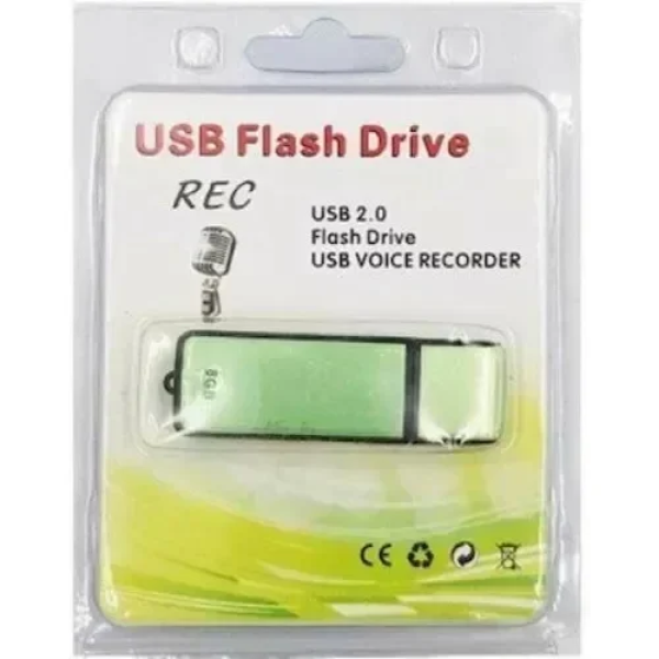 Συσκευή Υπαγόρευσης USB Flash Drive Voice Recorder με Eσωτερική Μνήμη 8GB - Πράσινο