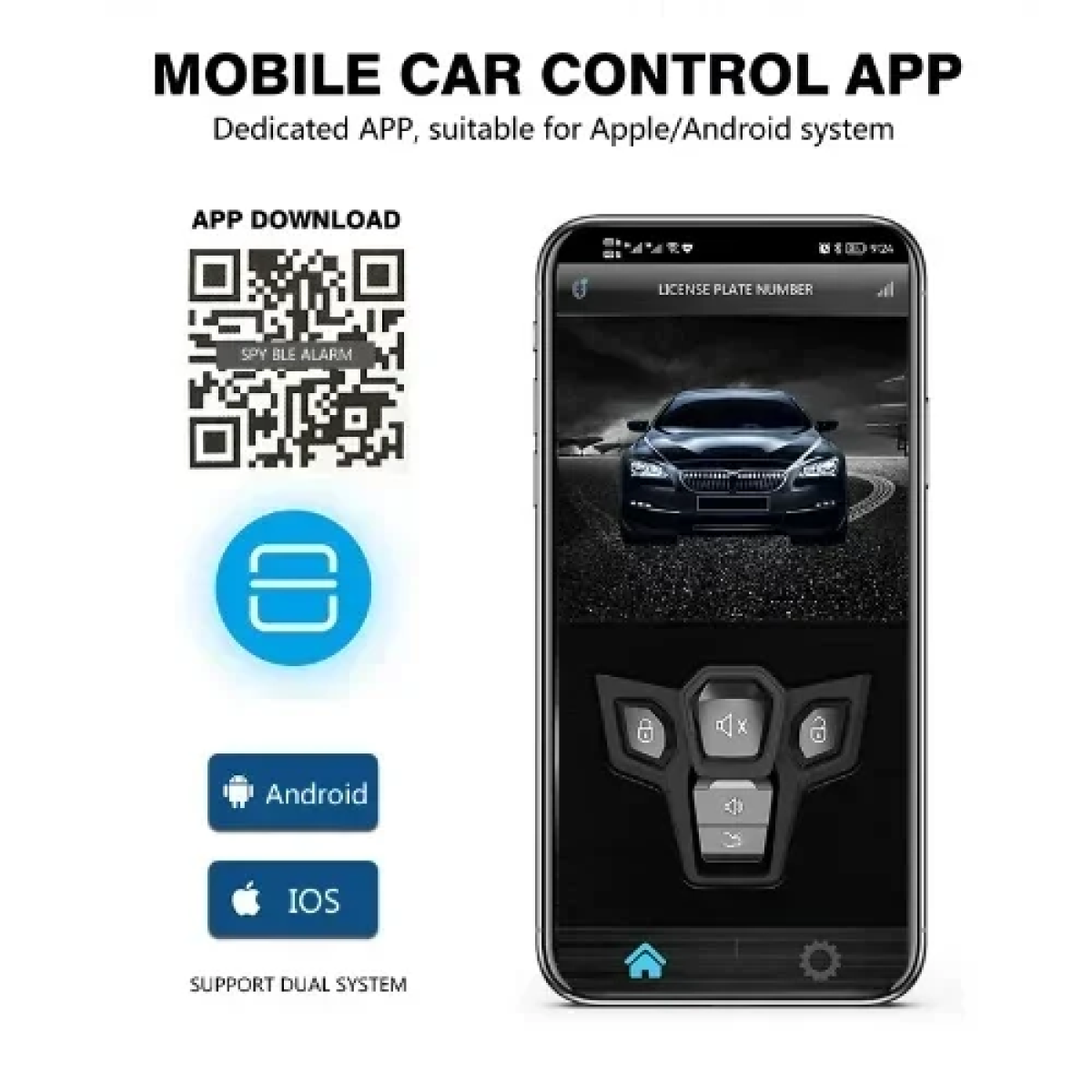 Συναγερμός Αυτοκινήτου Μονής Κατεύθυνσης με Βluetooth LC209 Spy Car Alarm - Image 7