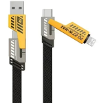 Καλώδιο 4 σε 1 Usb-c/Lightning γρήγορης φόρτισης PD60W 27W AWEI CL-226 Μαύρο