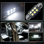 LED Λαμπάκια Πλαφονιέρας 2τμχ 3030 Canbus 12V 39mm - Image 2