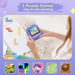 Instant Παιδική Φωτογραφική Μηχανή με Θερμικό Χαρτί και Δωράκια - Γοργόνα Μωβ