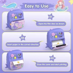 Instant Παιδική Φωτογραφική Μηχανή με Θερμικό Χαρτί και Δωράκια - Γοργόνα Μωβ