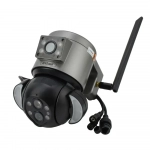 Ασύρματη IP Κάμερα Ασφαλείας 4K Mε Διπλό Φακό WiFi PTZ & Φωτισμό LED Andowl Q-SX921 – Μολυβί/Μαύρο