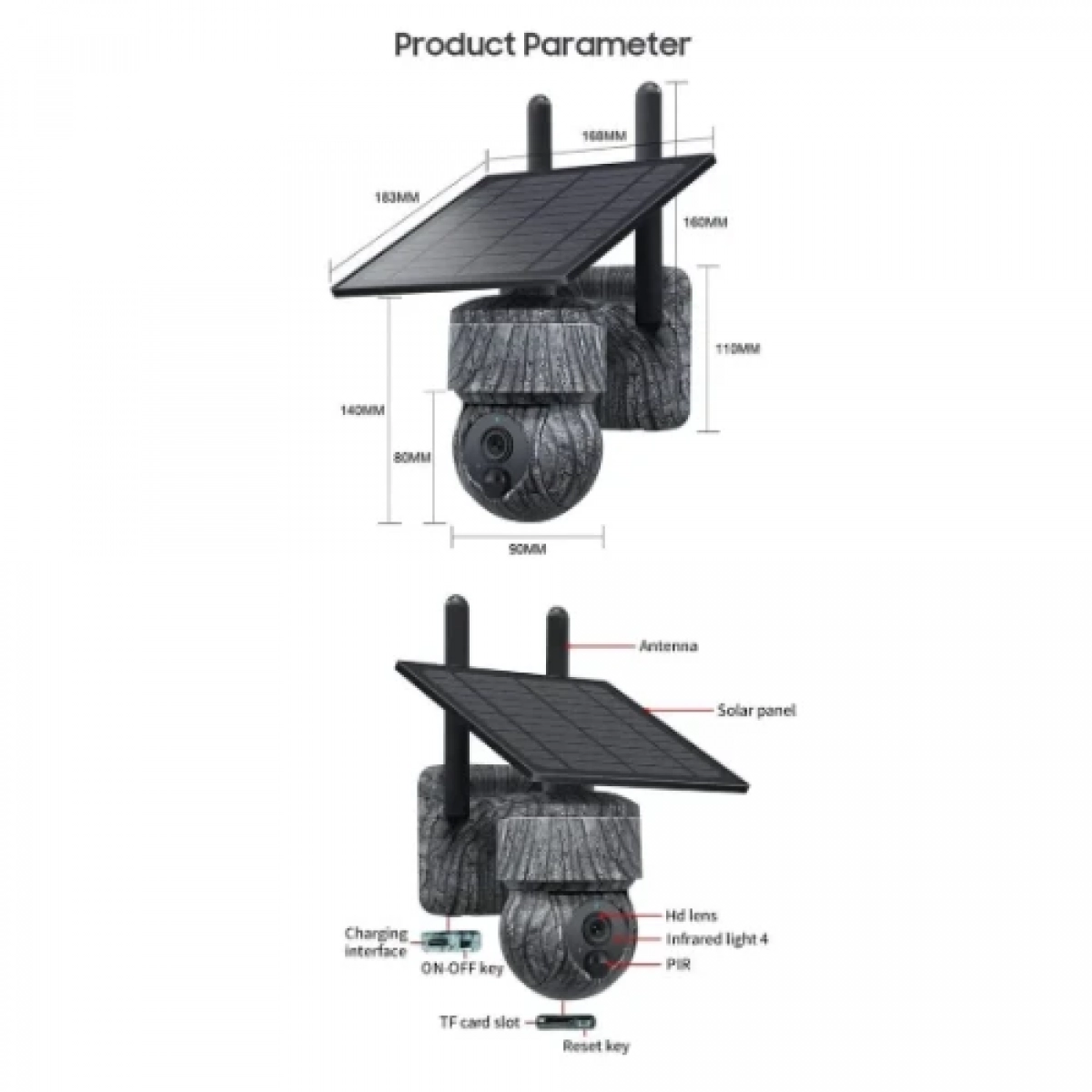 Ηλιακή Έξυπνη Κάμερα 4K HD Q-SX615 ANDOWL