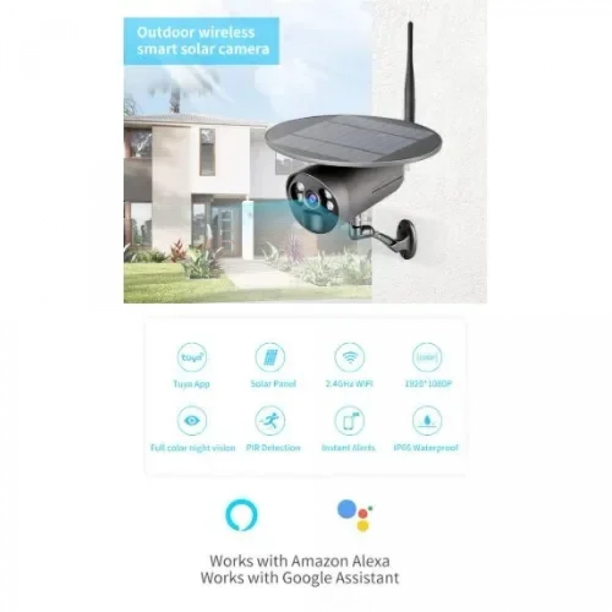2.0MP Κάμερα Wifi IP με Ηλιακό Πάνελ VP-2404B-WF Ενσωματωμένος Αισθητήρας PIR