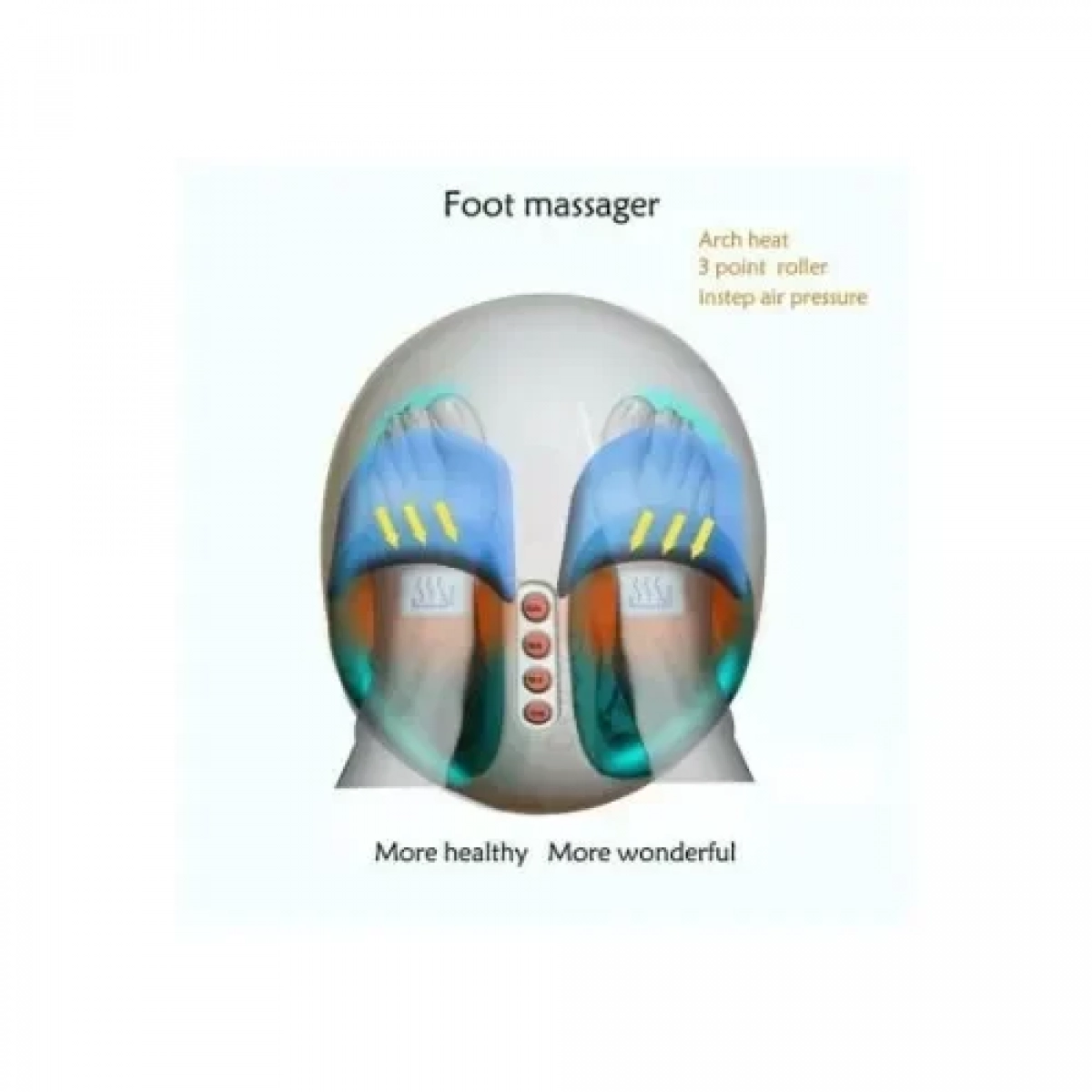 Θερμαινόμενη Συσκευή Μασάζ Ποδιών Shiatsu - Foot Massager - Λευκό/Μπλε