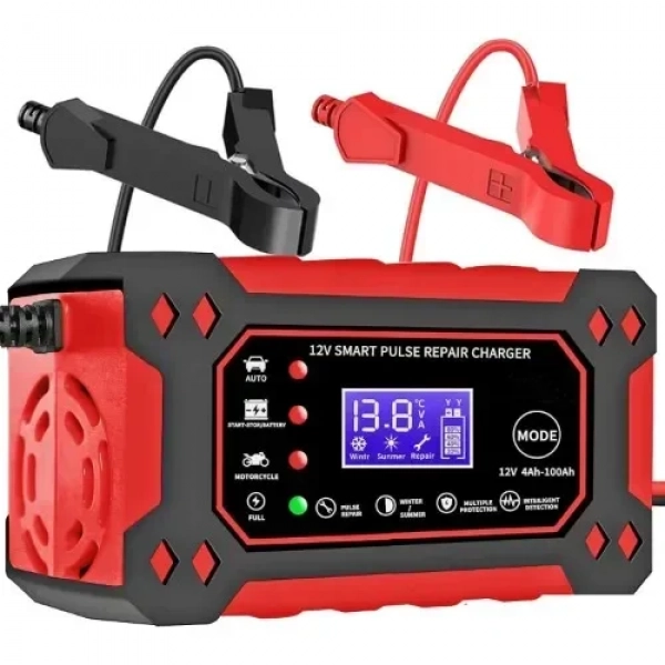 Φορτιστής μπαταρίας αυτοκινήτου 12V Andowl Q-DP1520 Κόκκινο