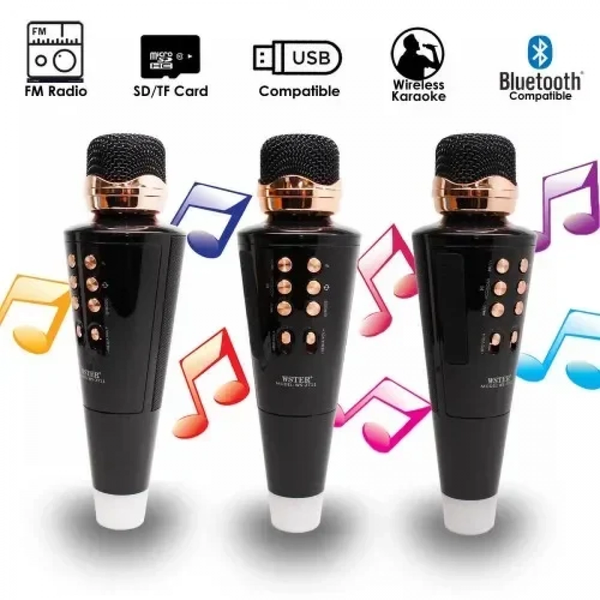 Μικρόφωνο Karaoke Ασύρματο Andowl Q-MC898 Μαύρο