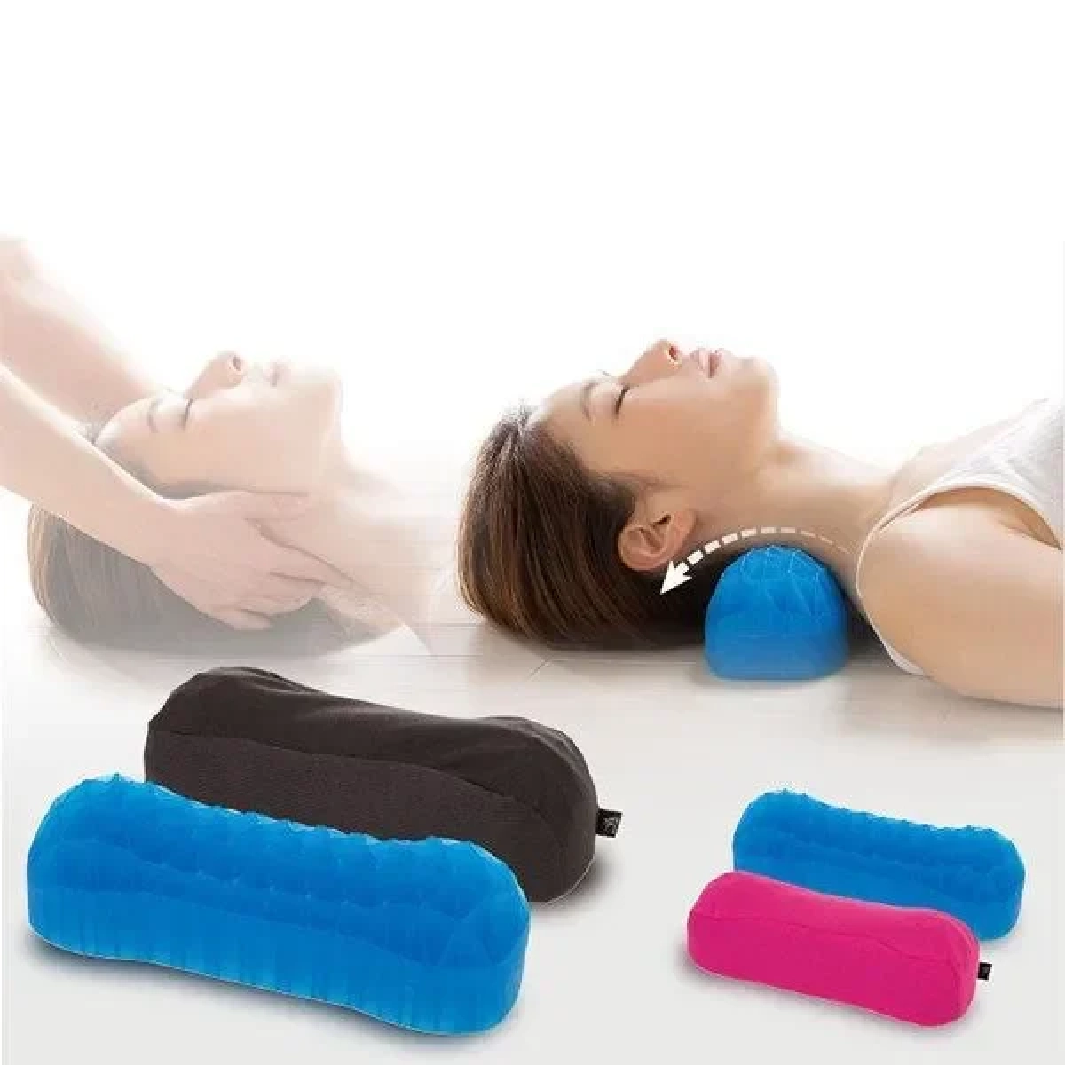 Ημικυλινδρικό Μαξιλάρι Gel Για Αυχένα & Μέση Stretch Gel Cushion