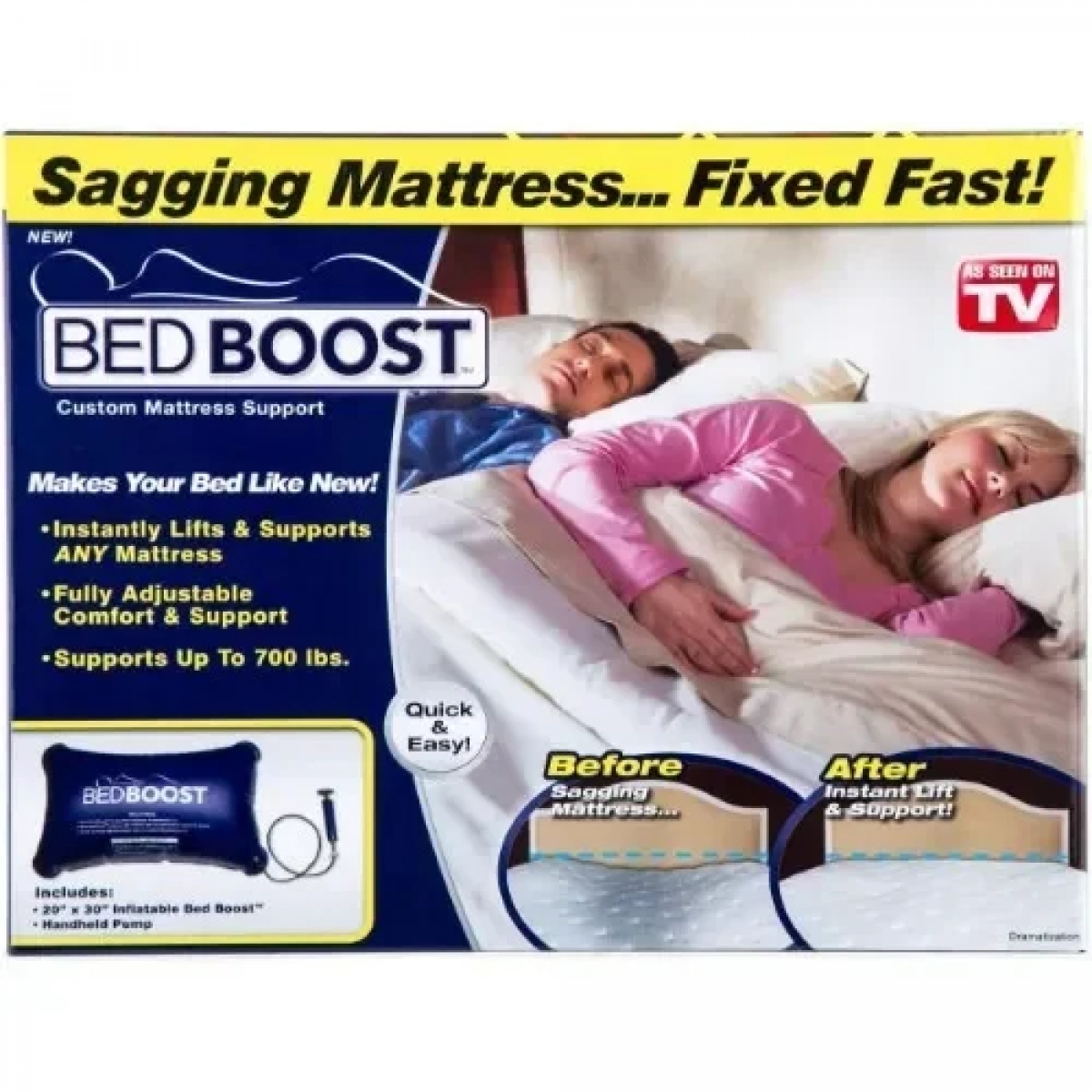 Ρυθμιζόμενο Μαξιλάρι Υπόστρωμα Φουσκωτό – Bed Boost