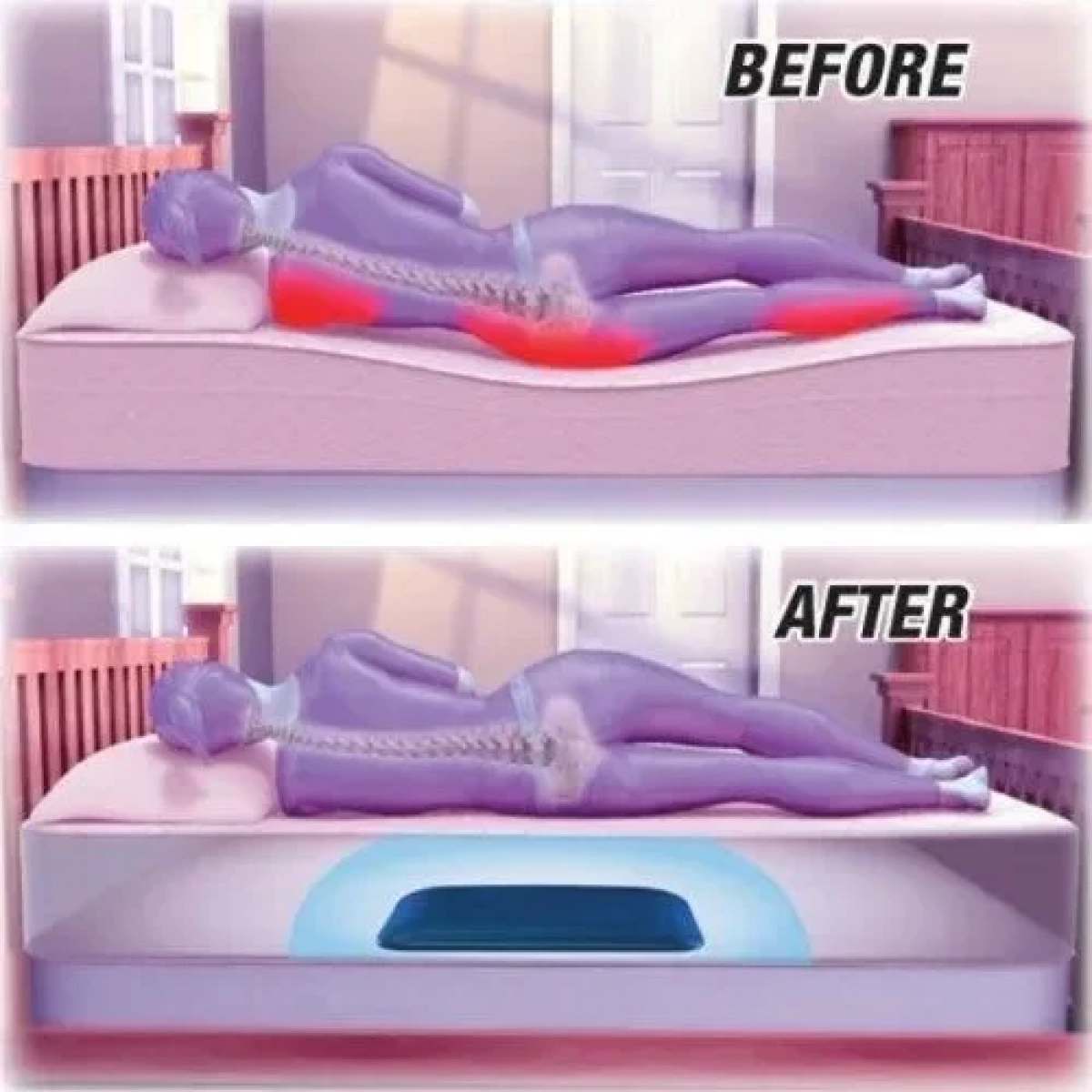 Ρυθμιζόμενο Μαξιλάρι Υπόστρωμα Φουσκωτό – Bed Boost