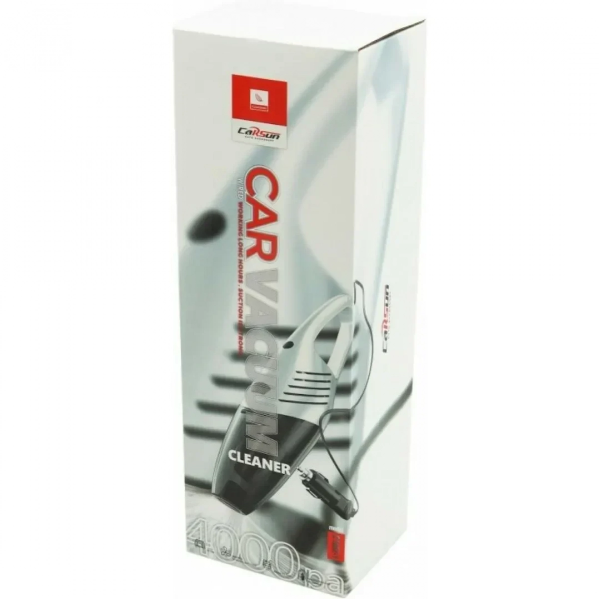 Carsun C-16521 Wireless Σκουπάκι Αυτοκινήτου Στερεών / Υγρών με Ισχύ 120W & Καλώδιο Αναπτήρα 12V Λευκό