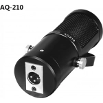Μικρόφωνο Πυκνωτικό 3.5mm Shock Mounted / Clip On Φωνής Aqta World AQ-210