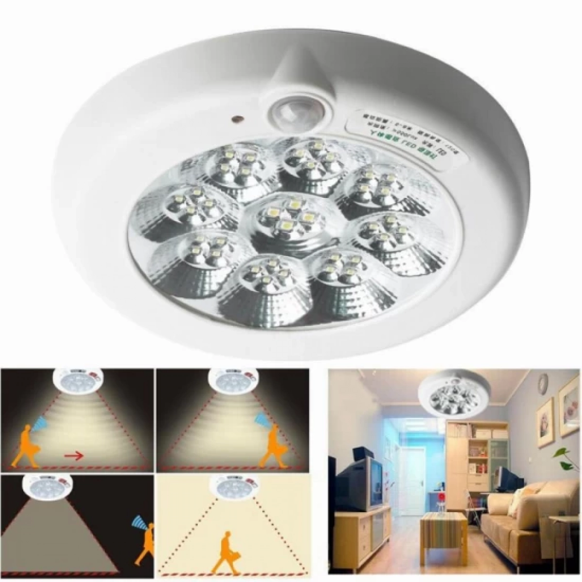 LED Φωτιστικό Ασφαλείας Σποτάκι με Μπαταρία και Φωτοκύτταρο 7W
