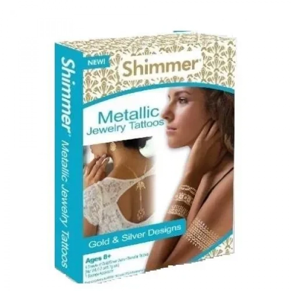 Μεταλλικά Τατουάζ- Shimmer Metallic Jewelry Tattoos Gold and Silver Designs