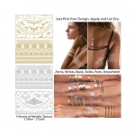 Μεταλλικά Τατουάζ- Shimmer Metallic Jewelry Tattoos Gold and Silver Designs