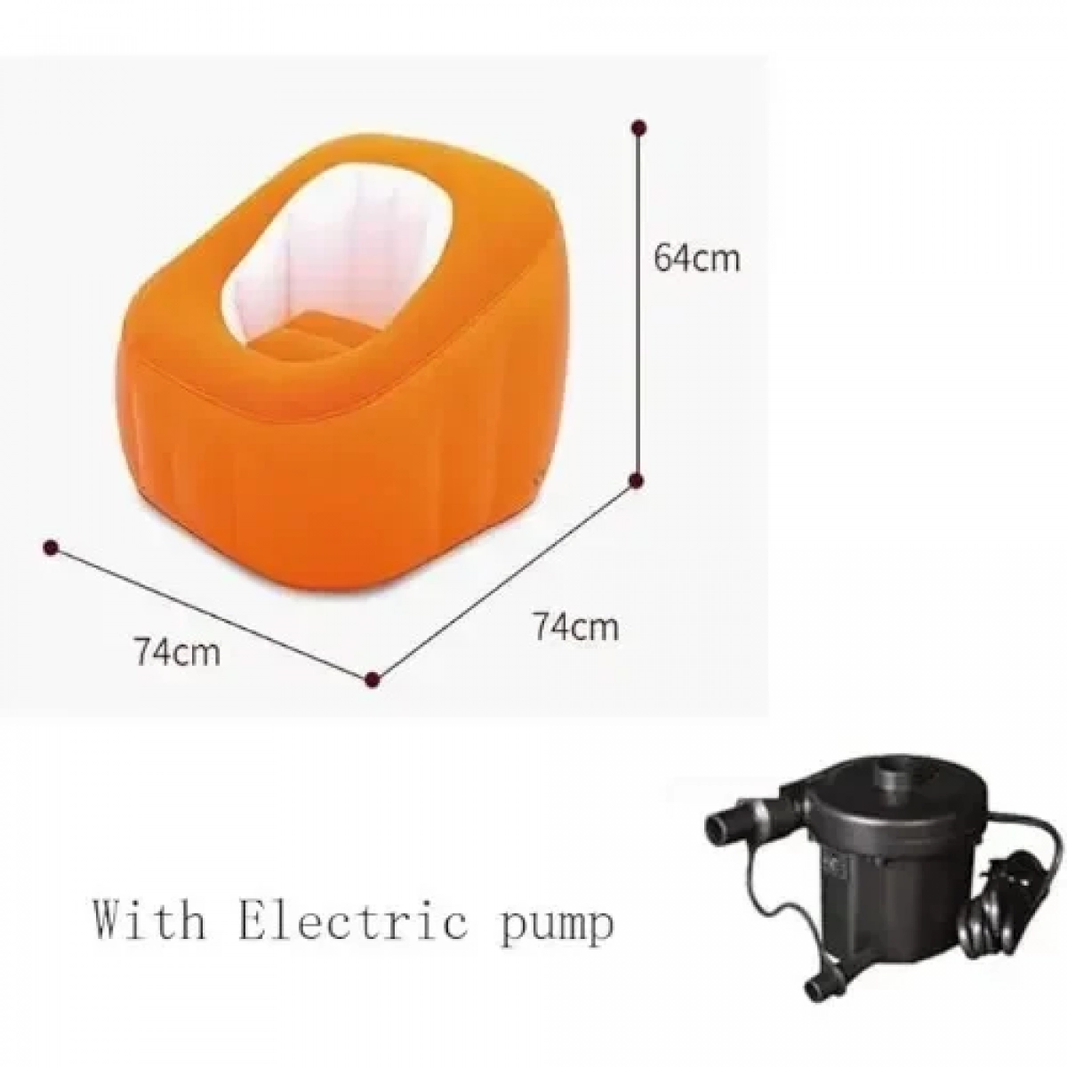Φουσκωτή πολυθρόνα – 75046 Bestway Comfi Cube - Πορτοκαλί