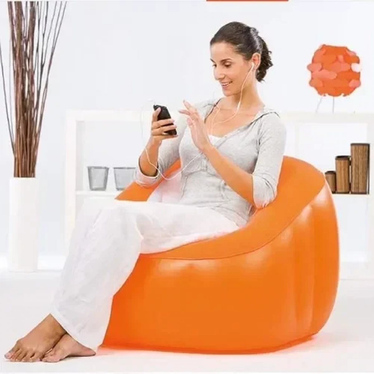 Φουσκωτή πολυθρόνα – 75046 Bestway Comfi Cube - Πορτοκαλί