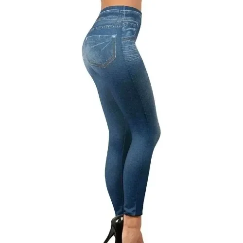 Τζιν Κολάν Slim N Lift Caresse Jeans - Mπλε - Xxl