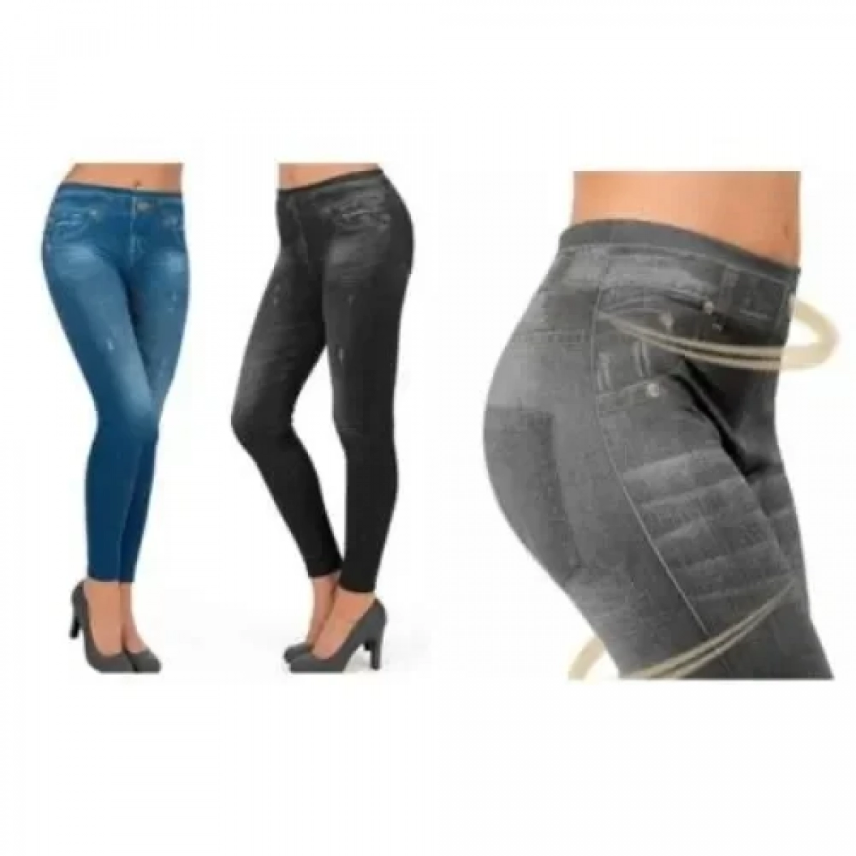 Τζιν Κολάν Slim N Lift Caresse Jeans - Mπλε - S/M