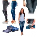 Τζιν Κολάν Slim N Lift Caresse Jeans - Mπλε - S/M