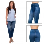 Τζιν Κολάν Slim N Lift Caresse Jeans - Mπλε - S/M