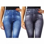 Τζιν Κολάν Slim N Lift Caresse Jeans - Mπλε - S/M