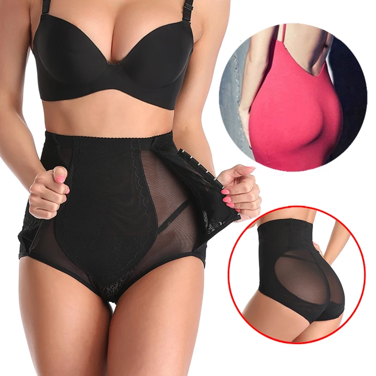 Ψηλόμεσο Εσώρουχο αδυνατίσματος High Waist Body Shaping Pants - Μαύρο M