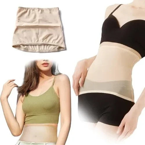 Ημιδιάφανη Ζώνη Σύσφιξης Κοιλιάς Taping Waist Shaper - Μπεζ Xxl