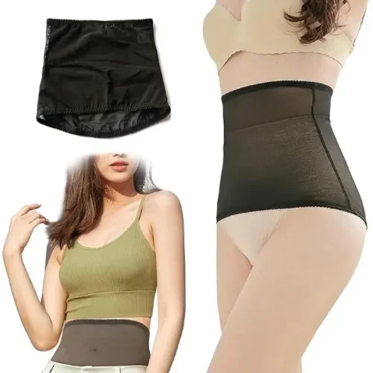 Ημιδιάφανη Ζώνη σύσφιξης κοιλιάς Taping Waist Shaper - Μαύρο XL