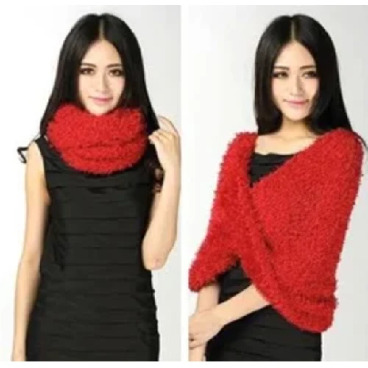 Μαγικό Κασκόλ που φοριέται με 18 τρόπους Magic Scarf - Κόκκινο