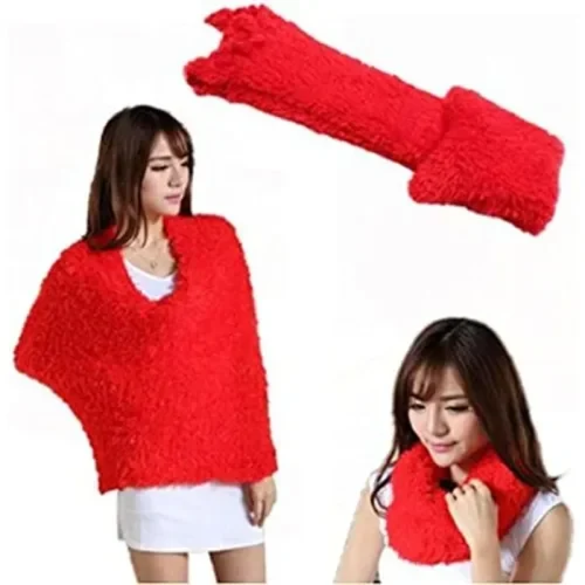 Μαγικό Κασκόλ που φοριέται με 18 τρόπους Magic Scarf - Κόκκινο