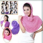 Μαγικό Κασκόλ που φοριέται με 18 τρόπους Magic Scarf - Ροζ