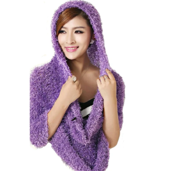 Μαγικό Κασκόλ που φοριέται με 18 τρόπους Magic Scarf - Μωβ