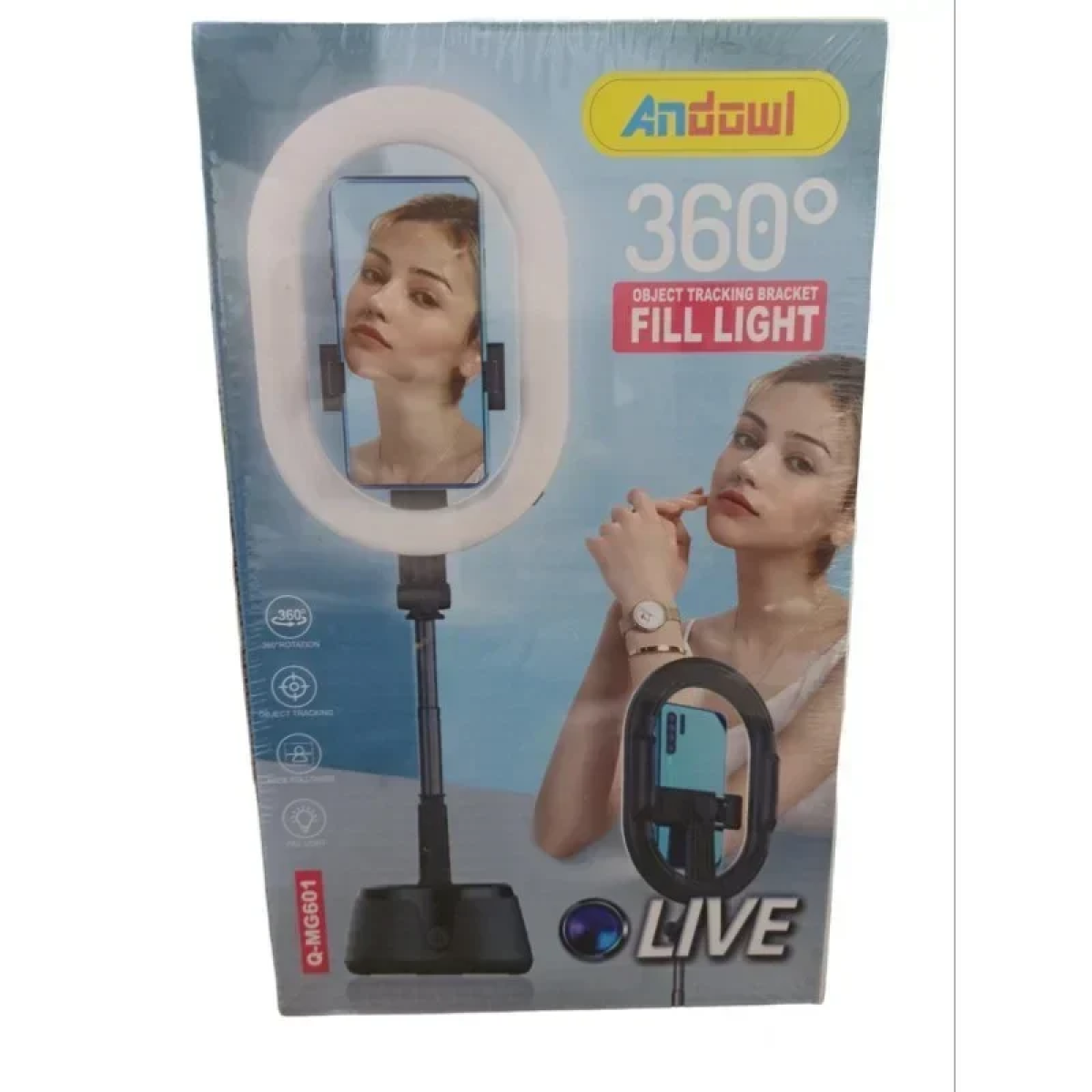 Andowl LED Ring Light 2900-6500K Q-MG601 με Βάση για Κινητό