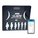 Smart ζυγαριά με λιπομετρητή και Bluetooth Andowl Q-S068 Μαύρη