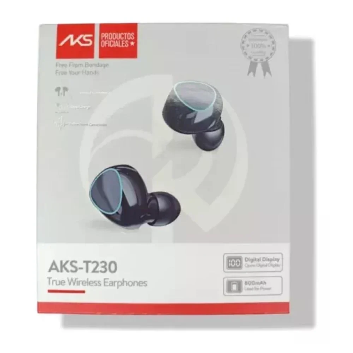 AKS-T230 In-ear Bluetooth Handsfree Ακουστικά με Θήκη Φόρτισης - Μαύρο - Photo4