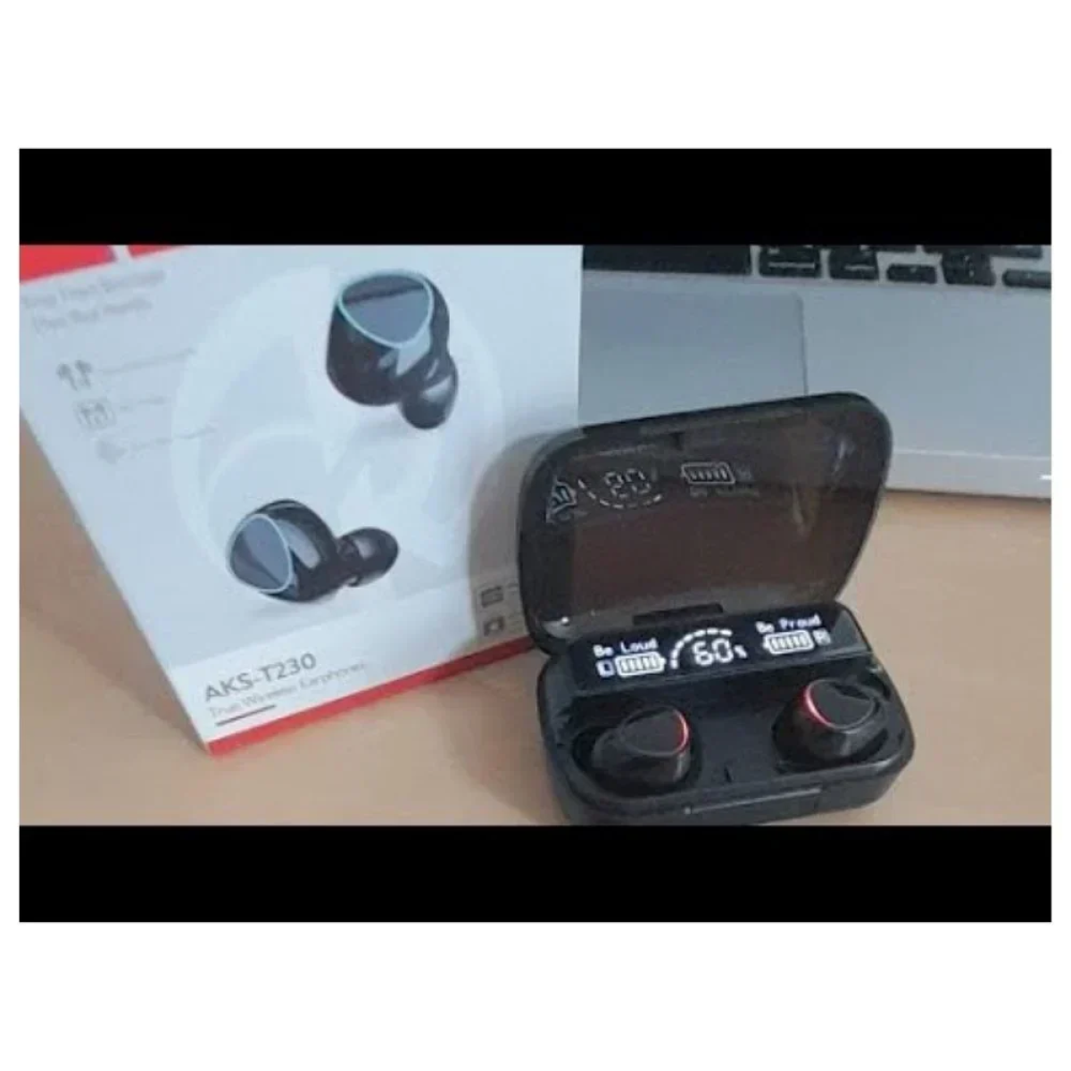 AKS-T230 In-ear Bluetooth Handsfree Ακουστικά με Θήκη Φόρτισης - Μαύρο - Photo8